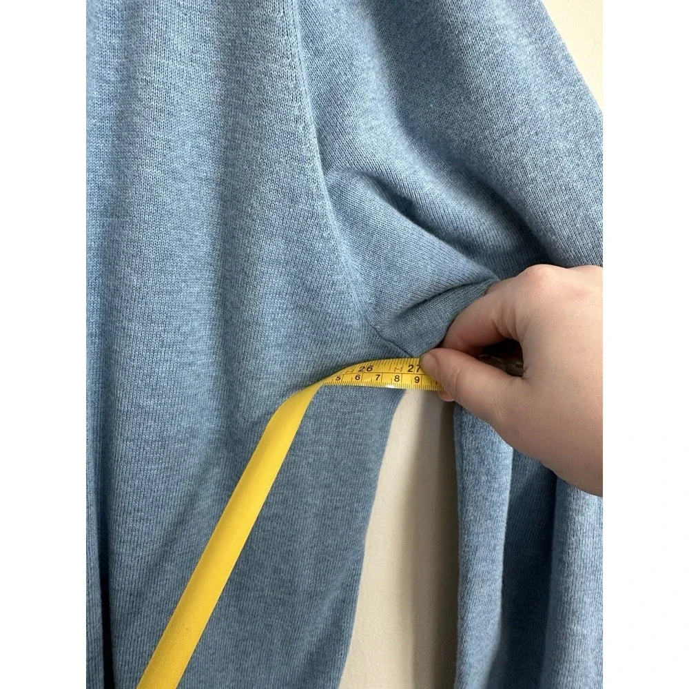 Tommy Hilfiger 3XL Premium Pima Cotton V-Neck Light Blue Sweater Big & Tall